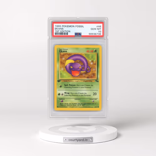 1999 Pokémon Fossil #46 Ekans - 1st Edition (PSA 10 GEM MINT)