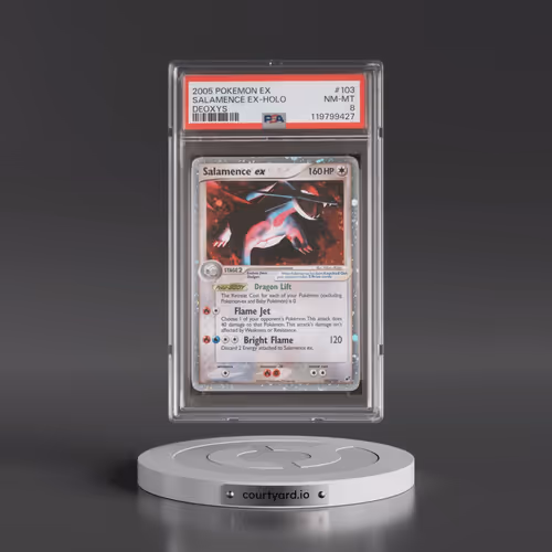 2005 Pokémon EX Deoxys #103 Salamence EX - Holo Holo (PSA 8 NM-MT)