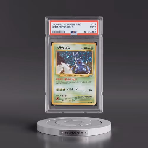 2000 Pokémon Neo #214 Heracross - Holo (PSA 9 MINT)