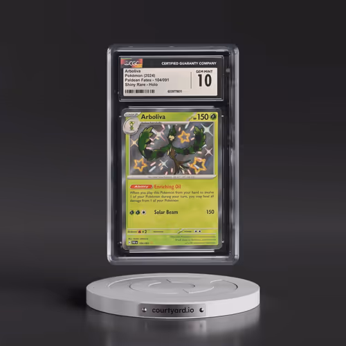 2024 Paldean Fates - PAF EN #104/091 Arboliva - Shiny Rare Holo (CGC 10 GEM MINT)