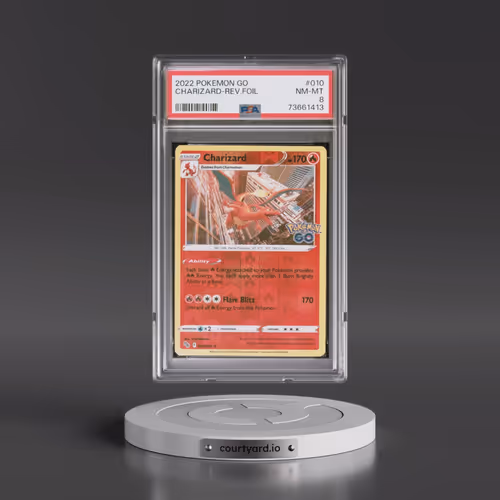 2022 Pokémon Go #010 Charizard - Reverse Foil (PSA 8 NM-MT)