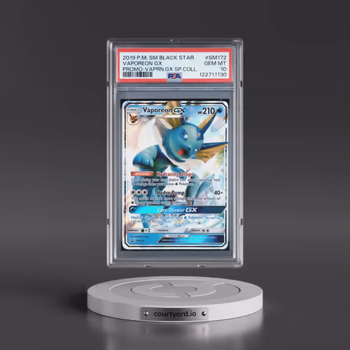 2019 Pokémon SM Black Star Promo #SM172 Vaporeon GX - Holo Vaporeon GX Special Collection (PSA 10 GE