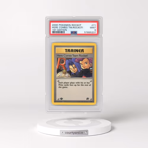 2000 Pokémon Rocket #71 Here Comes Team Rocket! - 1st Edition (PSA 9 MINT)