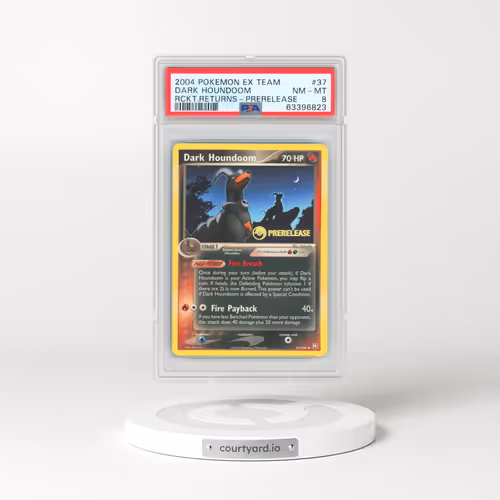 2004 Pokémon EX Team Rocket Returns #37 Dark Houndoom - Prerelease (PSA 8 NM-MT)
