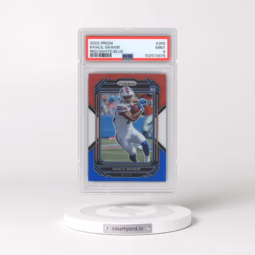 2022 Panini Prizm #355 Khalil Shakir - Red/White/Blue (PSA 9 MINT)