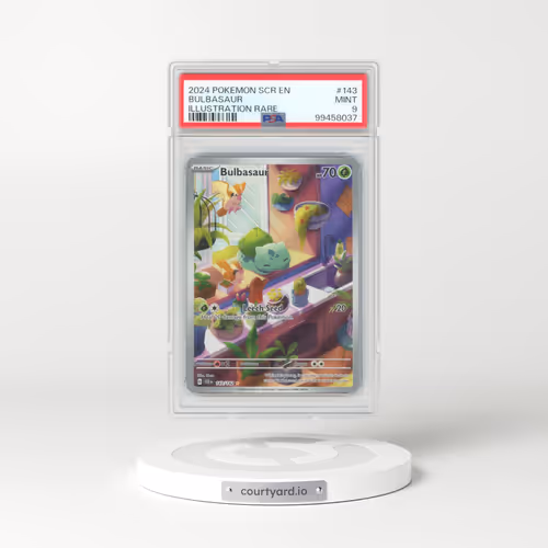 2024 Pokémon Scr EN-Stellar Crown #143 Bulbasaur - Illustration Rare (PSA 9 MINT)