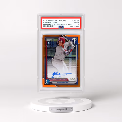 2024 Bowman Chrome Prospect Autographs #CPAET Eduardo Tait - Orange Refractor (PSA 9 MINT)