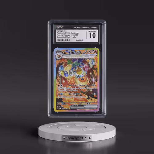 2024 Pokémon Sv8a-Terastal Fest EX #202 Flareon EX - Holo Special Art Rare (CGC 10 GEM MINT)