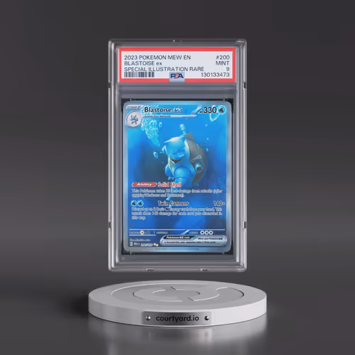 2023 Pokémon Mew EN-151 #200 Blastoise EX - Holo Special Illustration Rare (PSA 9 MINT)
