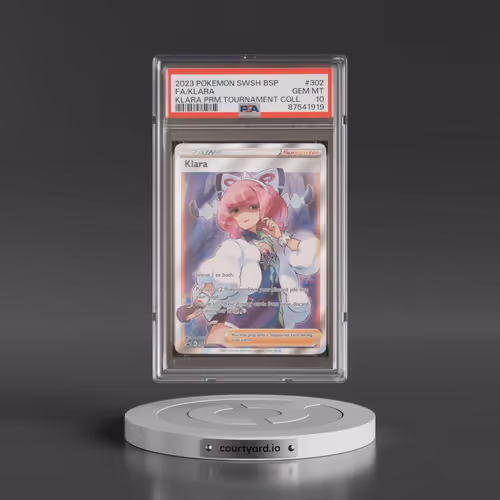 2023 Pokémon Swsh Black Star Promo #302 Klara - Full Art Klara Premium Tournament Collection (PSA 10