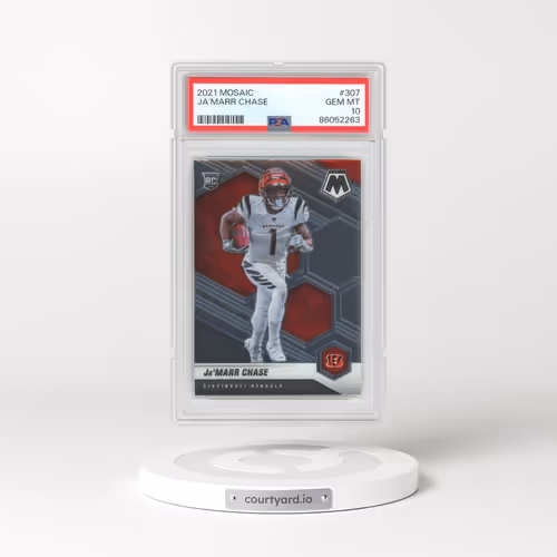 2021 Panini Mosaic #307 JA'Marr Chase (PSA 10 GEM MINT)