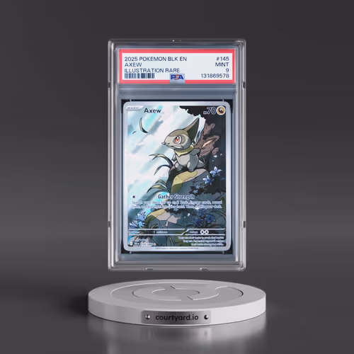 2025 Pokémon Blk EN-Black Bolt #145 Axew - Illustration Rare (PSA 9 MINT)