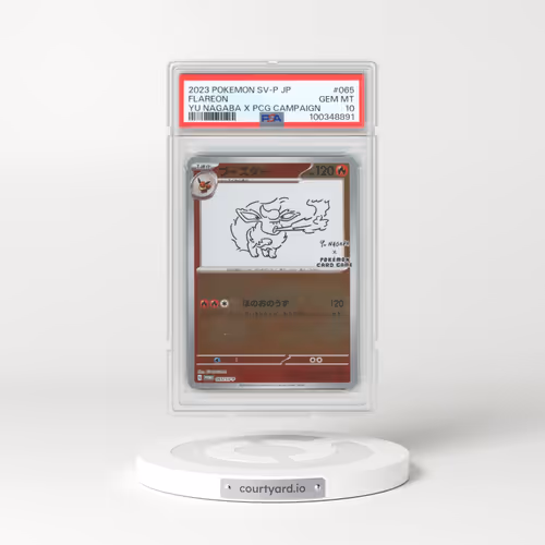 2023 Pokémon SV-P Promo #065 Flareon - YU Nagaba X Pokemon Card Game Campaign (PSA 10 GEM MINT)