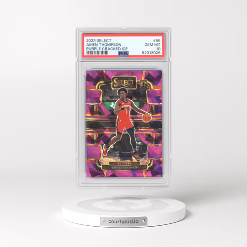 2023 Panini Select #96 Amen Thompson - Purple Cracked Ice (PSA 10 GEM MINT)
