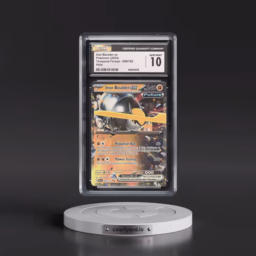 2024 Pokémon Tef EN-Temporal Forces #099 Iron Boulder EX - Holo (CGC 10 GEM MINT)