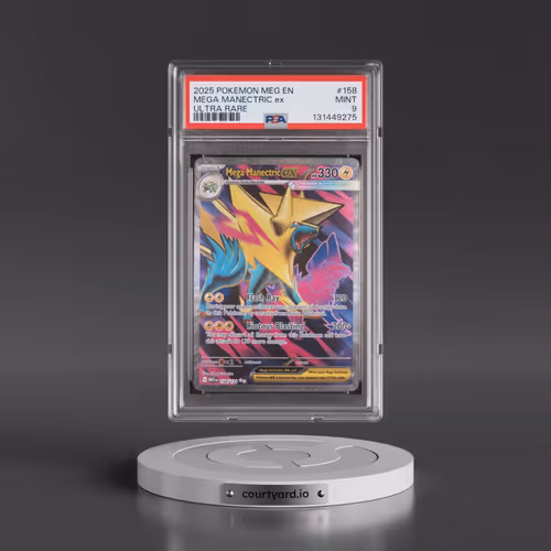 2025 Pokémon Meg EN-Mega Evolution #158 Mega Manectric EX - Holo Ultra Rare (PSA 9 MINT)