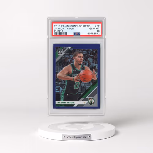 2019 Panini Donruss Optic #82 Jayson Tatum - Purple (PSA 10 GEM MINT)