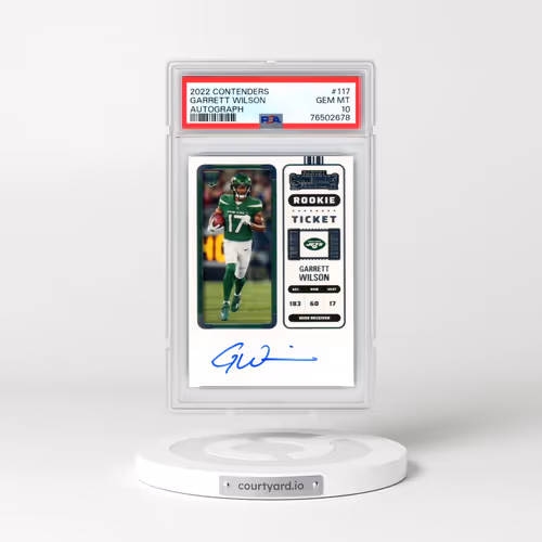 2022 Panini Contenders #117 Garrett Wilson - Autograph (PSA 10 GEM MINT)