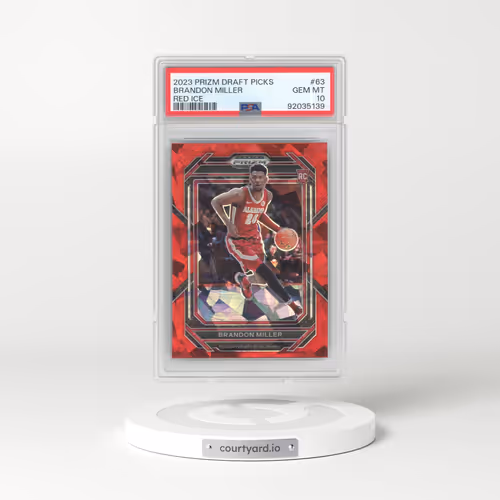 2023 Panini Prizm Draft Picks #63 Brandon Miller - Red Ice (PSA 10 GEM MINT)