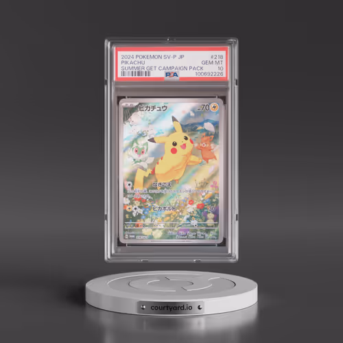 2024 Pokémon SV-P Promo #218 Pikachu - Summer of Pokeca Is Here! Promo Card Get Campaign Pack (PSA 10 GEM MINT)