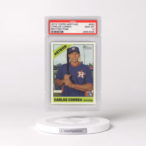 2015 Topps Heritage #563 Carlos Correa - Batting Pose (PSA 10 GEM MINT)