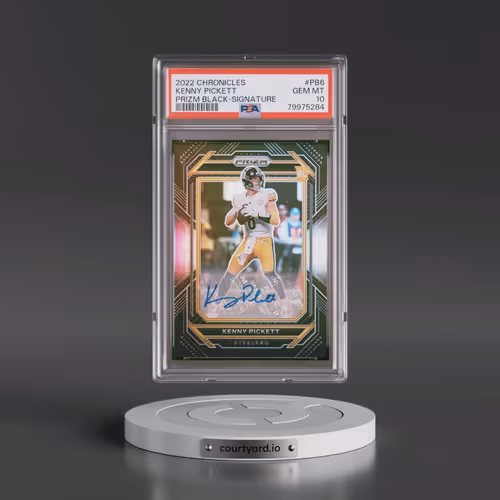 2022 Panini Chronicles Prizm Black #PB6 Kenny Pickett - Signature (PSA 10 GEM MINT)
