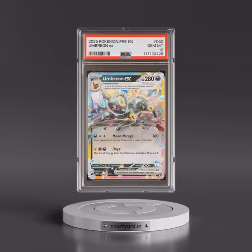 2025 Pokémon Pre EN-Prismatic Evolutions #060 Umbreon EX - Holo (PSA 10 GEM MINT)