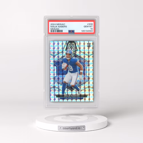 2024 Panini Mosaic #306 Malik Nabers - Mosaic (PSA 10 GEM MINT)