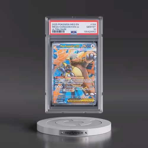 2025 Pokémon Meg EN-Mega Evolution #164 Mega Kangaskhan EX - Holo Ultra Rare (PSA 10 GEM MINT)