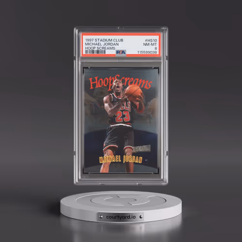 1997 Stadium Club Hoop Screams #HS10 Michael Jordan (PSA 8 NM-MT)