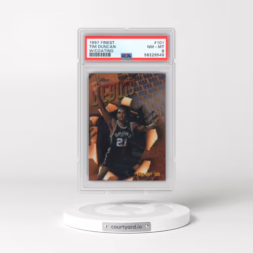 1997 Finest #101 Tim Duncan - w/Coating (PSA 8 NM-MT)
