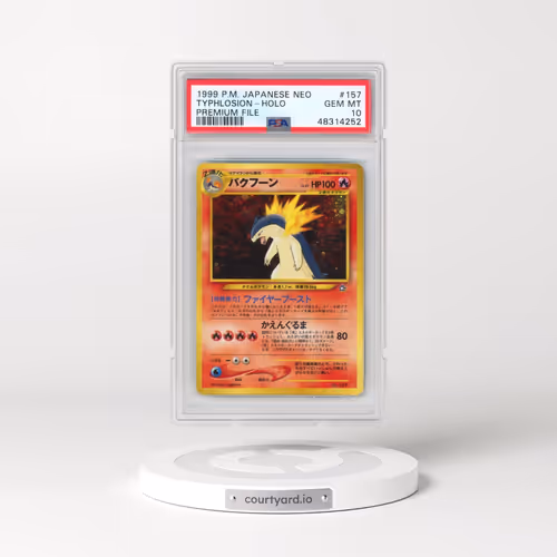 2000 Pokémon Neo #157 Typhlosion - Holo Premium File (PSA 10 GEM MINT)