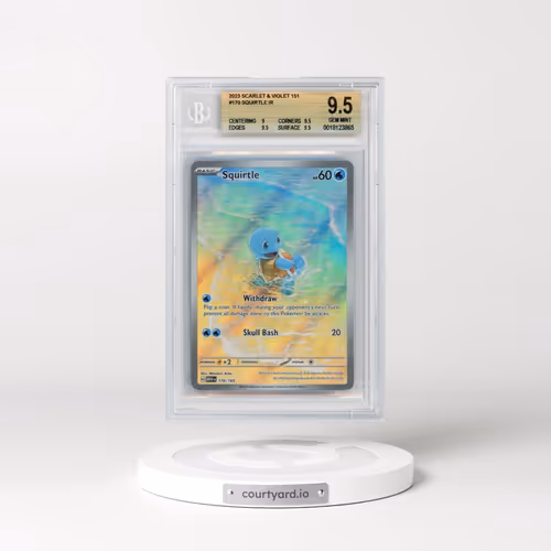 2023 Scarlet & Violet 151 - MEW EN #170 Squirtle - Illustration Rare Holo (BGS 9.5 GEM MINT)