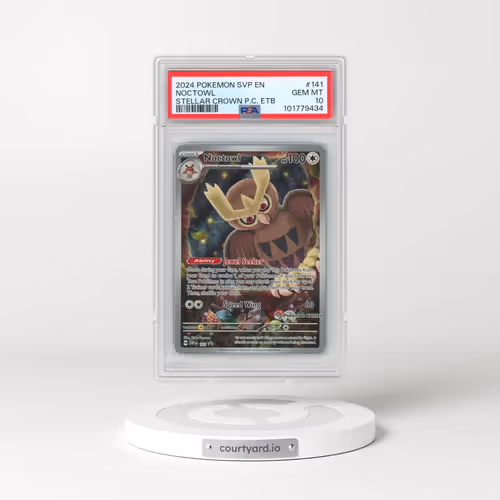 2024 Pokémon Svp EN-SV Black Star Promo #141 Noctowl - Stellar Crown Pokemon Center Elite Trainer Box (PSA 10 GEM MINT)