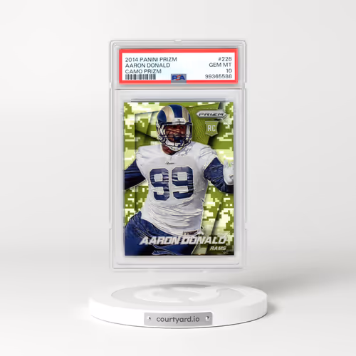 2014 Panini Prizm #228 Aaron Donald - Camo Prizm (PSA 10 GEM MINT)