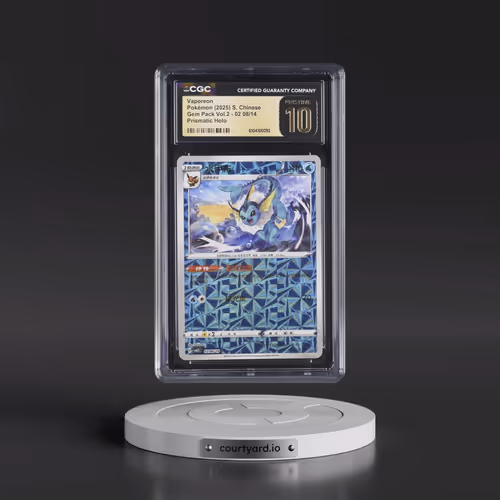 2025 Gem Pack Volume 2 - CBB2C - Simplified #02 08/14 Vaporeon - Geometric Pattern Holo (CGC 10 PRIS