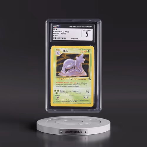 1999 Fossil #13/62 Muk - Galaxy Star Holo (CGC 5 EX)