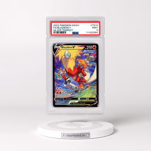 2022 Pokémon Sword & Shield Silver Tempest #TG14 Blaziken V - Holo Full Art (PSA 9 MINT)