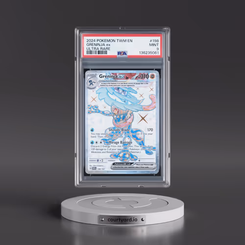 2024 Pokémon Twm EN-Twilight Masquerade #198 Greninja EX - Holo Ultra Rare (PSA 9 MINT)