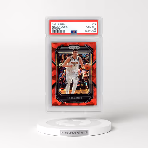 2022 Panini Prizm #39 Nikola Jokic - Red Ice (PSA 10 GEM MINT)