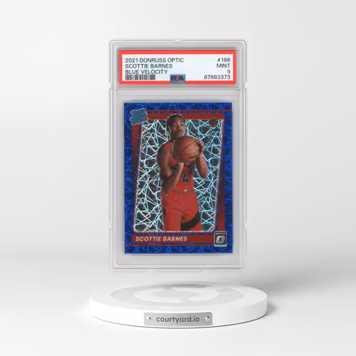 2021 Panini Donruss Optic #186 Scottie Barnes - Blue Velocity (PSA 9 MINT)