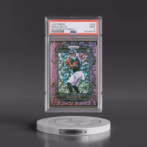 2022 Panini Prizm #303 Malik Willis - No Huddle Purple (PSA 9 MINT)