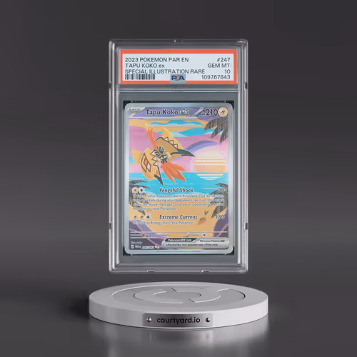 2023 Pokémon Par EN-Paradox Rift #247 Tapu Koko EX - Holo Special Illustration Rare (PSA 10 GEM MINT