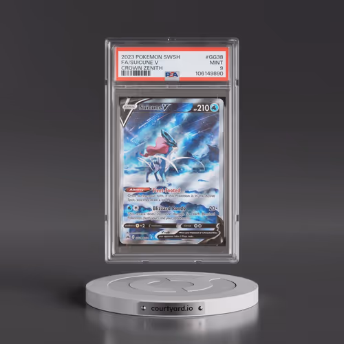2023 Pokémon Sword and Shield Crown Zenith #GG38 Suicune V - Holo Full Art (PSA 9 MINT)
