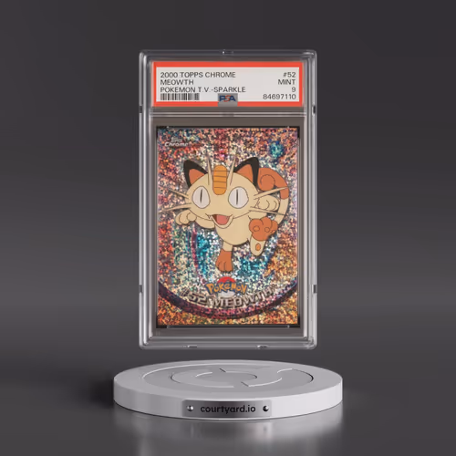 2000 Topps Chrome Pokémon T.V. #52 Meowth - Sparkle (PSA 9 MINT)