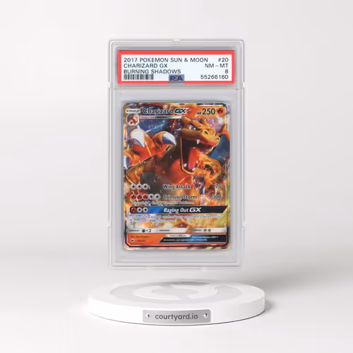 2017 Pokémon Sun & Moon Burning Shadows #20 Charizard GX - Holo (PSA 8 NM-MT)