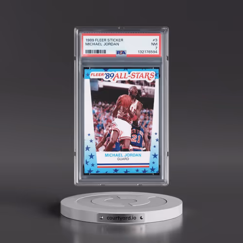 1989 Fleer Sticker #3 Michael Jordan (PSA 7 NM)