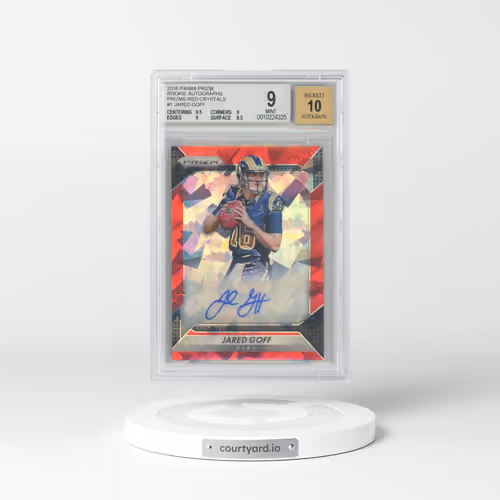 2016 Panini Prizm Rookie Autograph Prizm #RAJGF Jared Goff - Red Crystal (BGS 9 MINT)