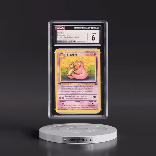 1999 Fossil #43/62 Slowbro - 1st Edition 1st Edition (CGC 6 EX-NM)