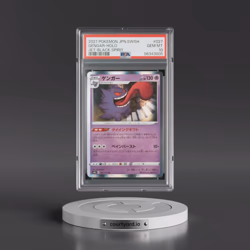 2021 Pokémon Sword & Shield Jet-Black Spirit #027 Gengar - Holo (PSA 10 GEM MINT)